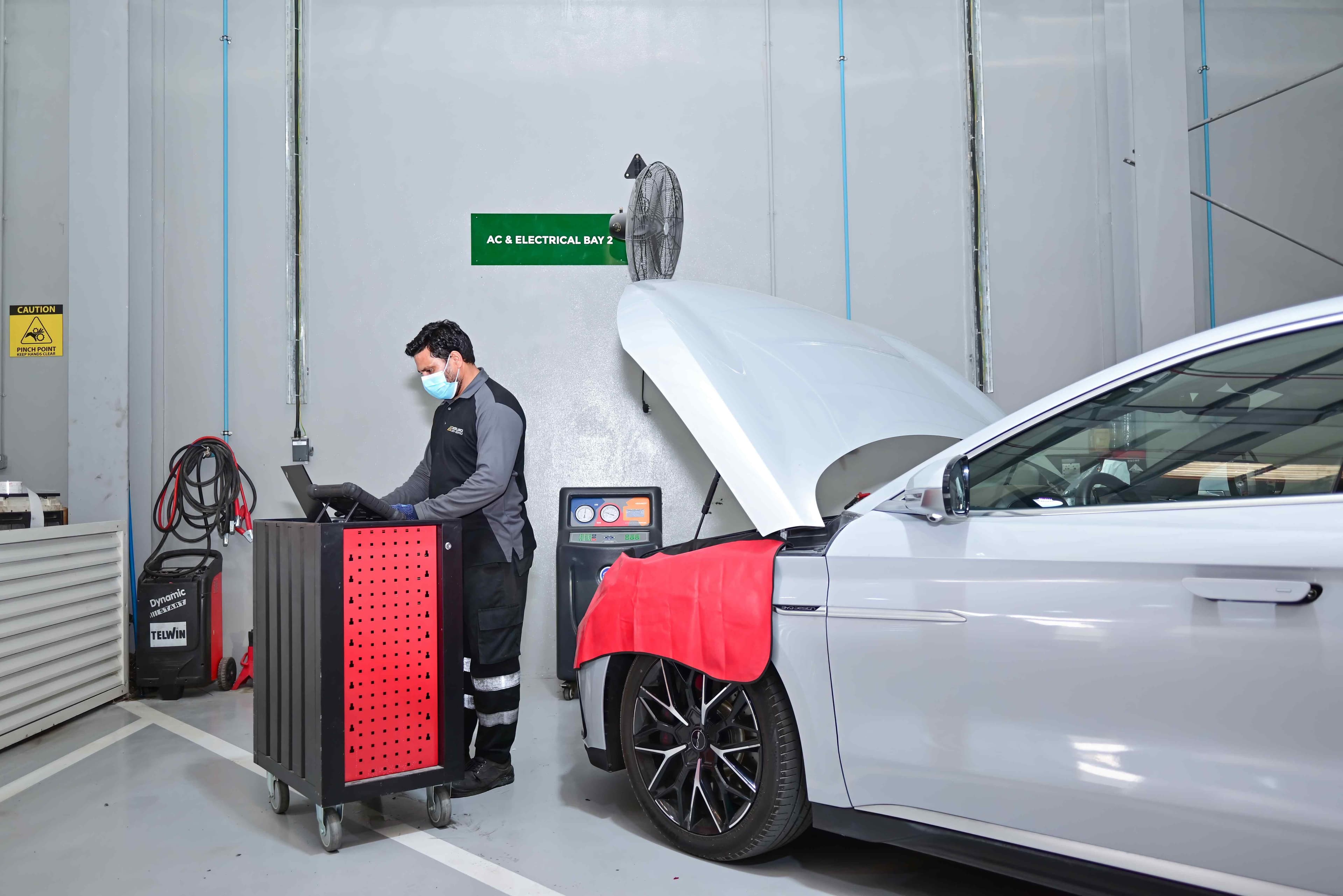 Pre-purchase and safety inspection of a vehicle at EPAR in Al Qusais